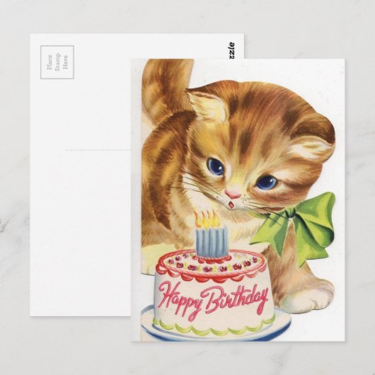 Vintager Retro Postkarte (Vorne/Hinten)