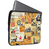 Vintager Retro Postkartenmix Laptopschutzhülle (Vorne Rechts)