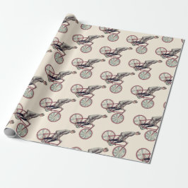 Vintager/Retro Radfahrer Geschenkpapier