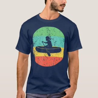 Vintager Retro-Rafter mit weißem Wasser T-Shirt