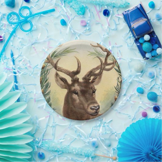 Vintager Retro-Rentier Pappteller (Party)