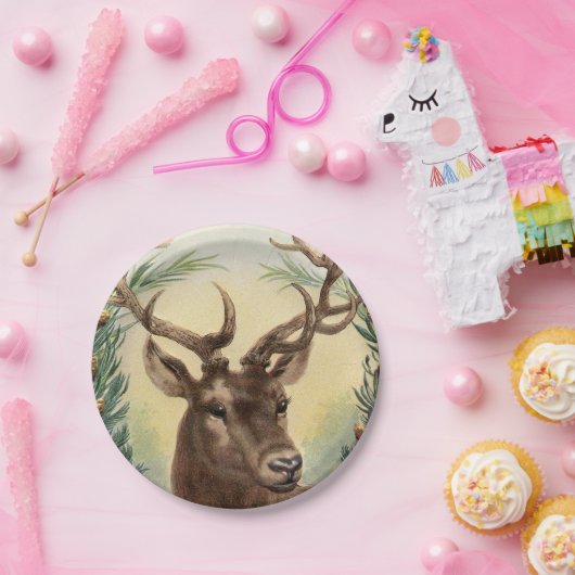 Vintager Retro-Rentier Pappteller (Party)