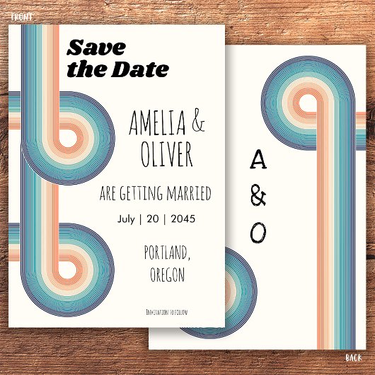 Vintager Retro-Retro-70er Save The Date