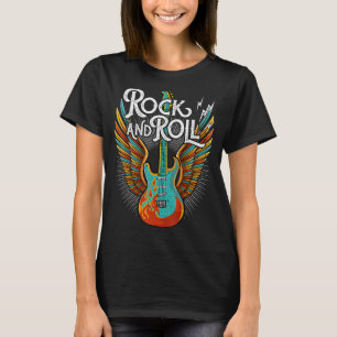 Vintager Retro Rock and Roll Gitarre Lover Gitarri T-Shirt