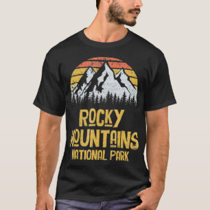 Vintager Retro Rocky Mountains Nationalpark T-Shirt