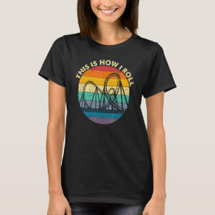 Vintager Retro Roller Untersetzer Vergnügungspark T-Shirt