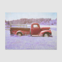 Vintager Retro Rustikaler Lila LKW