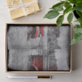 Vintager Retro-Rustikaler Rotgrauer LKW Seidenpapier (Geschenk)