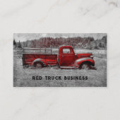 Vintager Retro-Rustikaler Rotgrauer LKW Visitenkarte (Vorderseite)