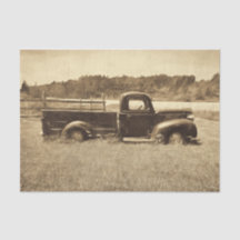 Vintager Retro Rustikaler Sepia Tone Farm Truck