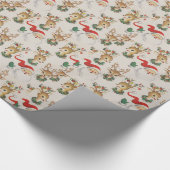 Vintager Retro Santa Dez Weihnachten Geschenkpapier (Ecke)