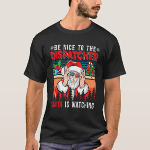 Vintager Retro schön zum Dispatcher Santa ist was T-Shirt