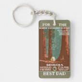 Vintager Retro Sequoia Nationalpark Best Vater Schlüsselanhänger (Vorderseite)