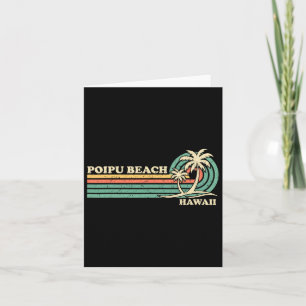 Vintager Retro Sommerurlaub Hawaii Poipu Strand Karte