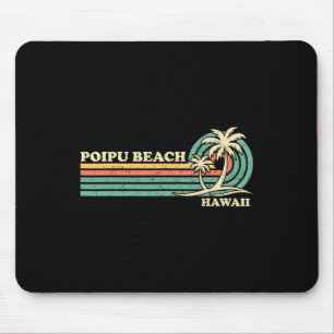 Vintager Retro Sommerurlaub Hawaii Poipu Strand Mousepad