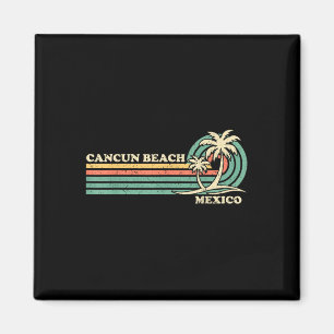 Vintager Retro Sommerurlaub Mexiko Cancun Strand Magnet
