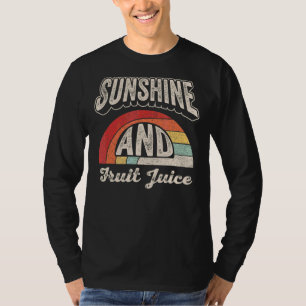 Vintager Retro-Sonnenschein und Fruchtsaft Sommer T-Shirt