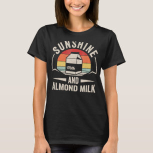 Vintager Retro-Sonnenschein und Mandelmilch Sommer T-Shirt