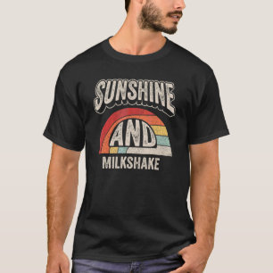 Vintager Retro-Sonnenschein und Milchshake T-Shirt