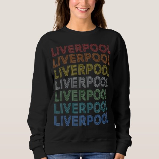 Vintager Retro-Sonnenuntergang Liverpool Sweatshirt (Vorderseite)