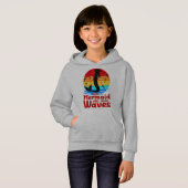 Vintager Retro-Sonnenuntergang Sei ein Meerjungfra Hoodie (Vorne ganz)
