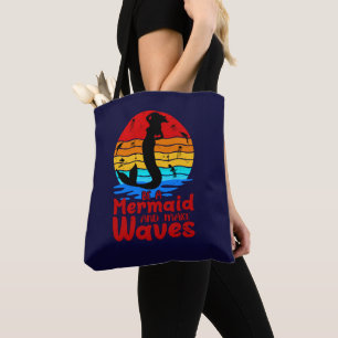Vintager Retro-Sonnenuntergang Sei ein Meerjungfra Tasche