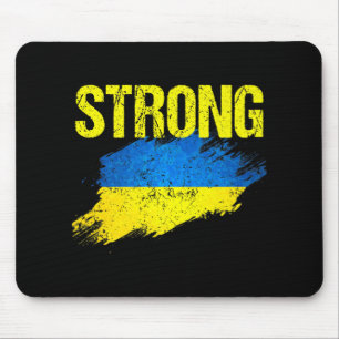 Vintager Retro Starke ukrainische Flagge Männer Wo Mousepad