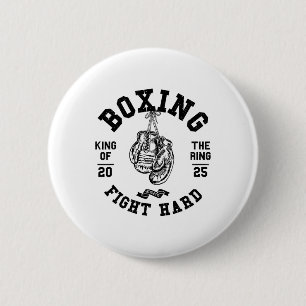Vintager Retro-Stil Boxer Gloves King of the Ring Button