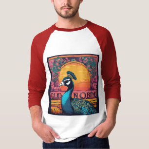 Vintager Retro Sunset T - Shirt - Cool Peacock Bab
