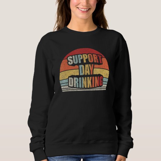 Vintager Retro Support Tag Alkoholtupfer Whiskey Sweatshirt (Vorderseite)
