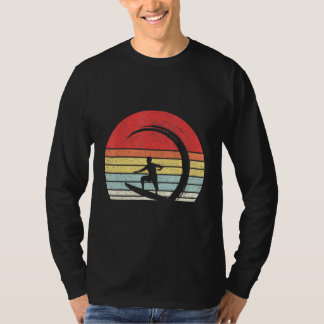 Vintager Retro-Surfer-Wellenreitstrand T-Shirt