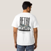 Vintager Retro-T - Shirt für Motorräder (Schwarz voll)