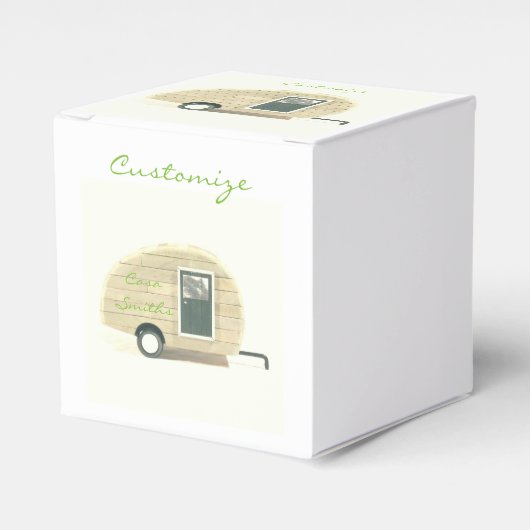 Vintager Retro-Teardrop-Camper Geschenkschachtel (Vorderseite)