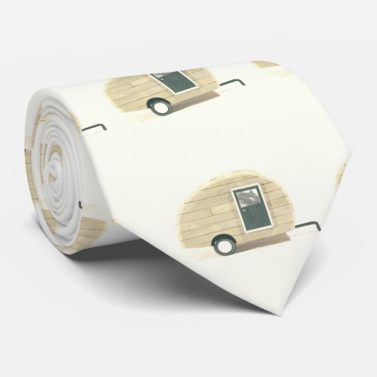 Vintager Retro-Teardrop-Camper Krawatte (Gerollt)