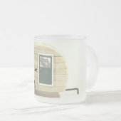 Vintager Retro-Teardrop-Camper Mattglastasse (VorderseiteRechts)