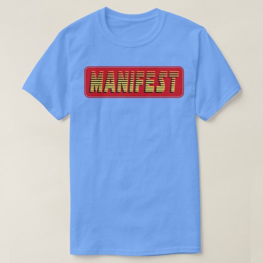 Vintager Retro-Text manifest T-Shirt (Design vorne)