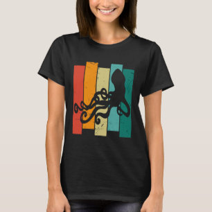 Vintager Retro-Tintenfisch T-Shirt