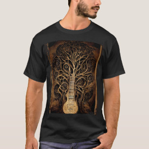 Vintager Retro Tree of Life Guitar T-Shirt