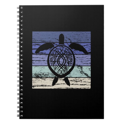 Vintager Retro Turtle Marine Biologe Notizblock (Vorderseite)