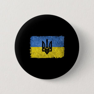 Vintager Retro Ukraine ukrainischer FlaggenPrix Pa Button