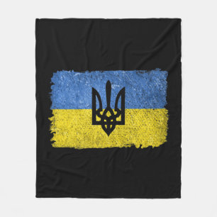 Vintager Retro Ukraine ukrainischer FlaggenPrix Pa Fleecedecke