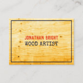 Vintager Retro- und eleganter Holzarbeiter oder Zi Visitenkarte (Vorderseite)