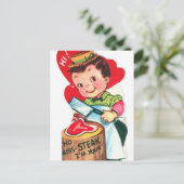 Vintager Retro-Valentinbutter Feiertagspostkarte (Stehend Vorderseite)