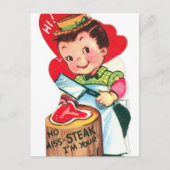 Vintager Retro-Valentinbutter Feiertagspostkarte (Vorderseite)