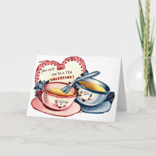 Vintager Retro-Valentinstag Feiertagskarte