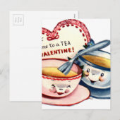 Vintager Retro-Valentinstag Feiertagspostkarte (Vorne/Hinten)