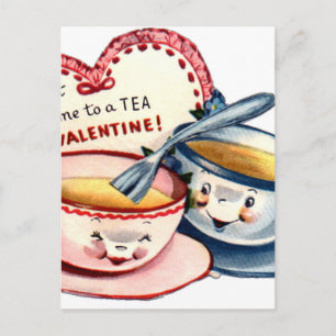 Vintager Retro-Valentinstag Feiertagspostkarte