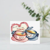 Vintager Retro-Valentinstag Feiertagspostkarte (Stehend Vorderseite)