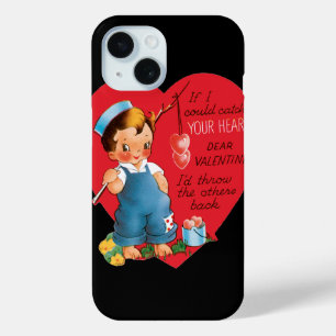 Vintager Retro-Valentinstag, Junge Angelherzen Case-Mate iPhone Hülle