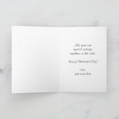 Vintager Retro-Valentinstag, Junge Angelherzen Feiertagskarte (Innenseite)